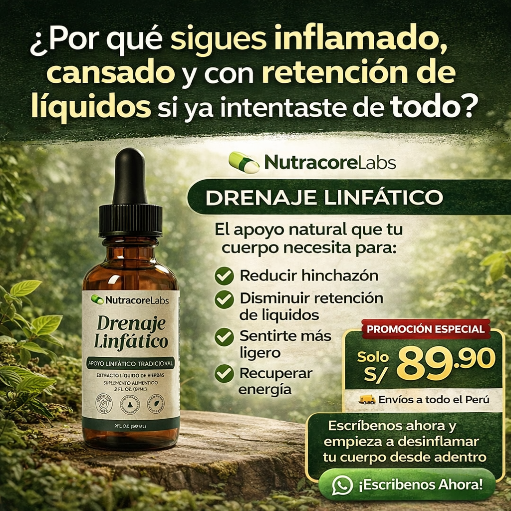 NutracoreLabs™ | Drena Naturalmente la Hinchazón del Rostro, Abdomen y Piernas