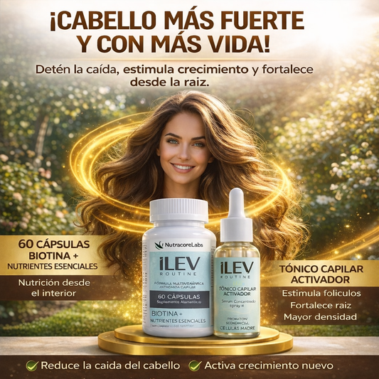 NutracoreLabs Hair+ — Tratamiento Completo Anticaída y Regeneración Capilar