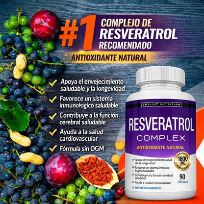 Resveratrol Complex — Protección Antioxidante Avanzada para Vitalidad y Longevidad