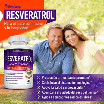 Resveratrol Complex — Protección Antioxidante Avanzada para Vitalidad y Longevidad