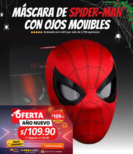 MASCARA DE SPIDERMAN