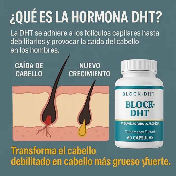 DHT BLOCKER – Suplemento Anti Caída del Cabello