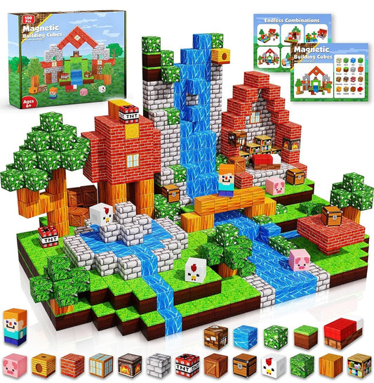BLOQUES MAGNÉTICOS DE MINECRAFT 100 PIEZAS